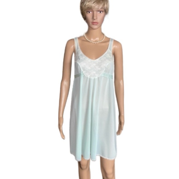 Vassarette Hollywood by Munsingwear ~ Small ~ Blue ~ Sexy Babydoll Lingerie - Picture 2 of 15